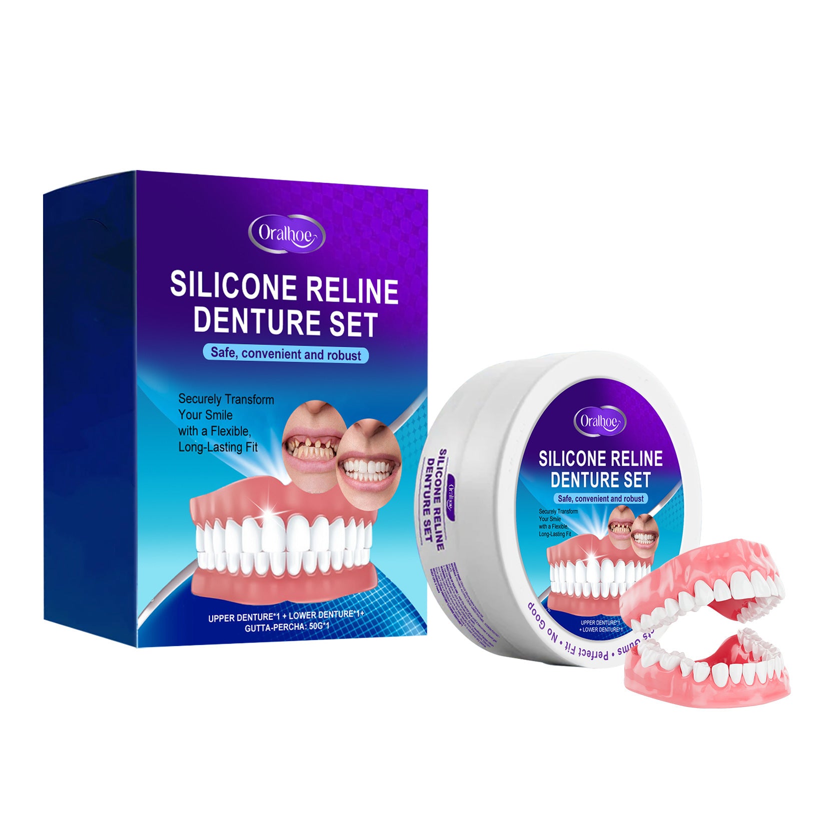 Denture-adjacent braces