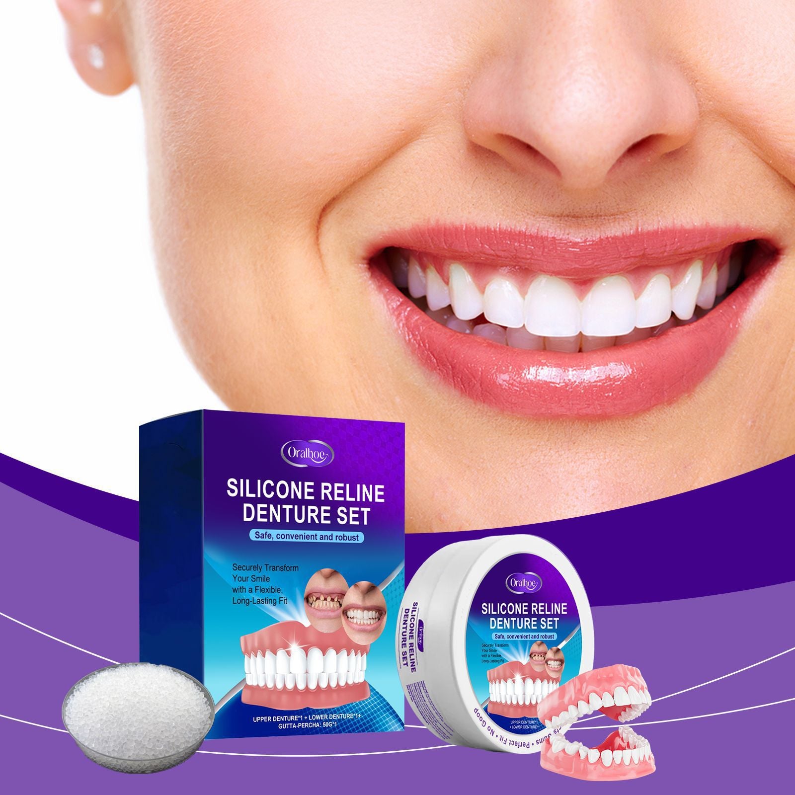 Denture-adjacent braces
