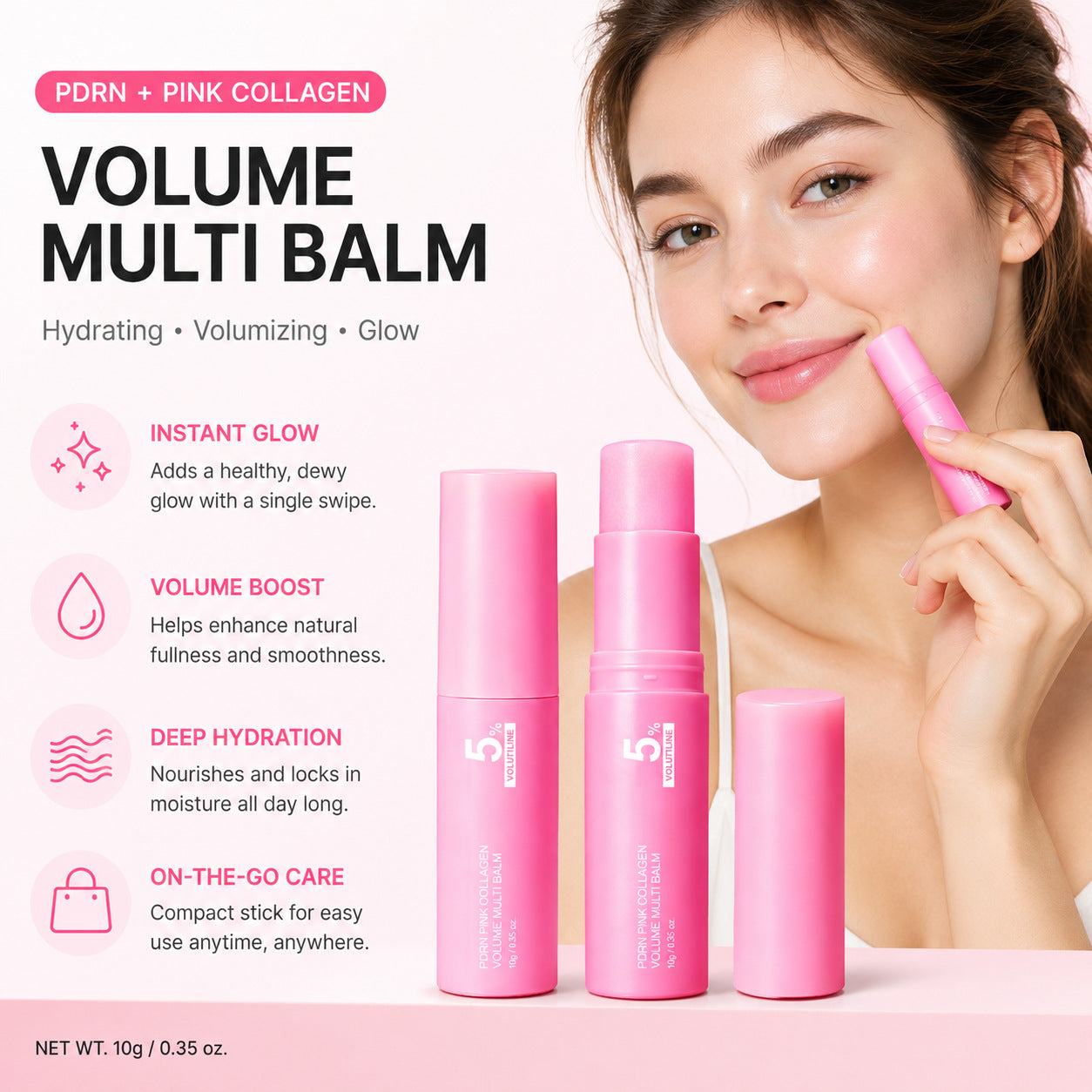 Pink Collagen Plumping Face Balm
