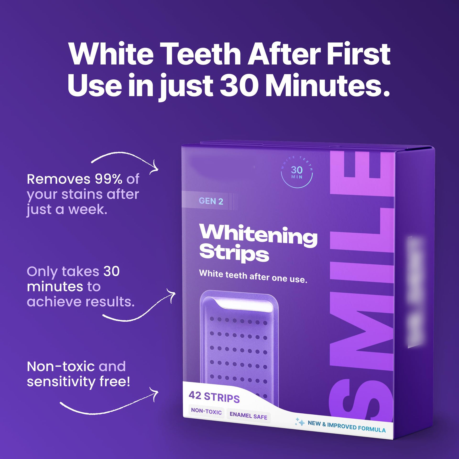 Dr. Dent Purple Teeth Whitening Strips